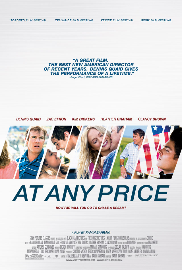 At Any Price poster starring Zac Efron