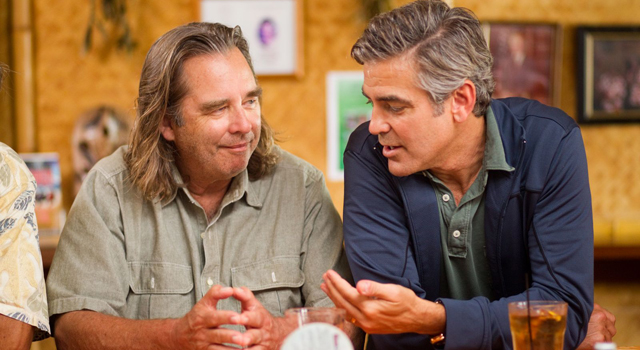 Beau Bridges and George Clooney in The Descendants