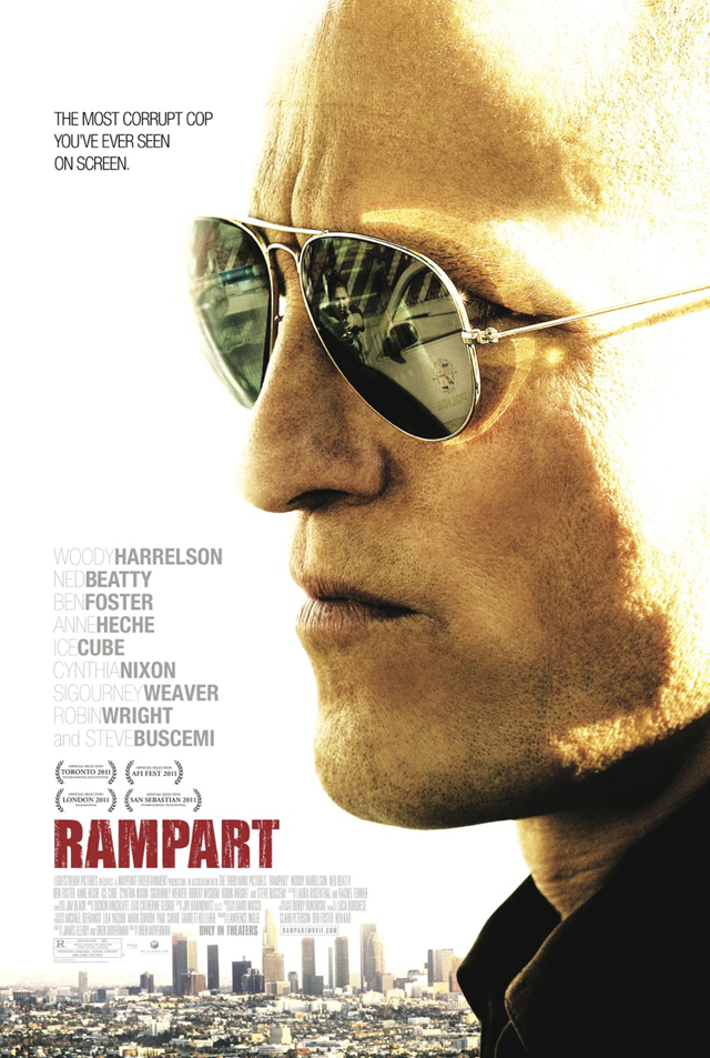 The poster for Rampart starring Woody Harrelson.