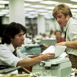 (from left) Dustin Hoffman and Robert Redford in All the President's Men