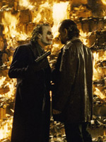 (from left) Heath Ledger and Ritchie Coster in The Dark Knight